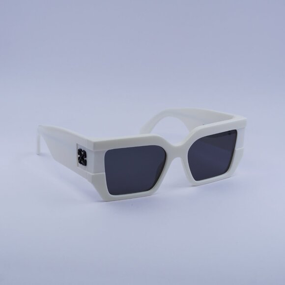 Off-White OERI148 DOVER 0107 Sunglasses White Square Frame, Dark Grey Lenses main image 5